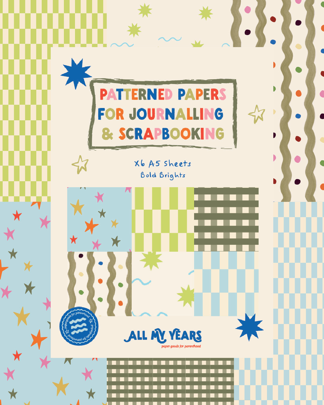 Journal Paper Pack: Bold Brights