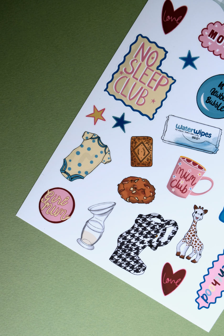 'New Mum Days' Sticker Sheet