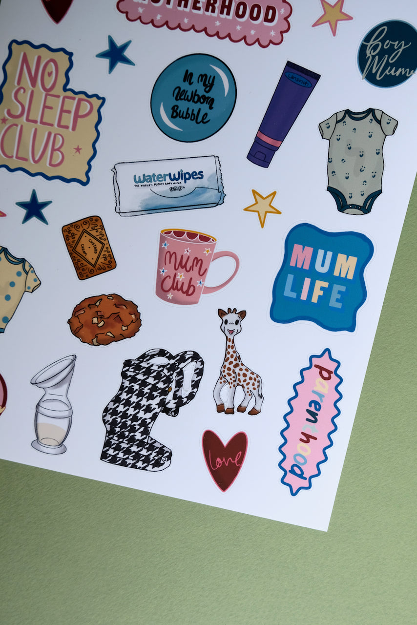 'New Mum Days' Sticker Sheet
