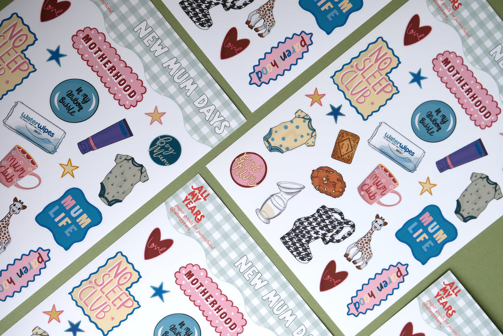 'New Mum Days' Sticker Sheet