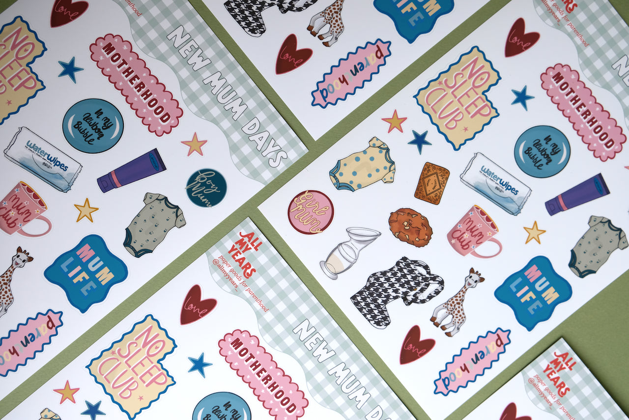 'New Mum Days' Sticker Sheet