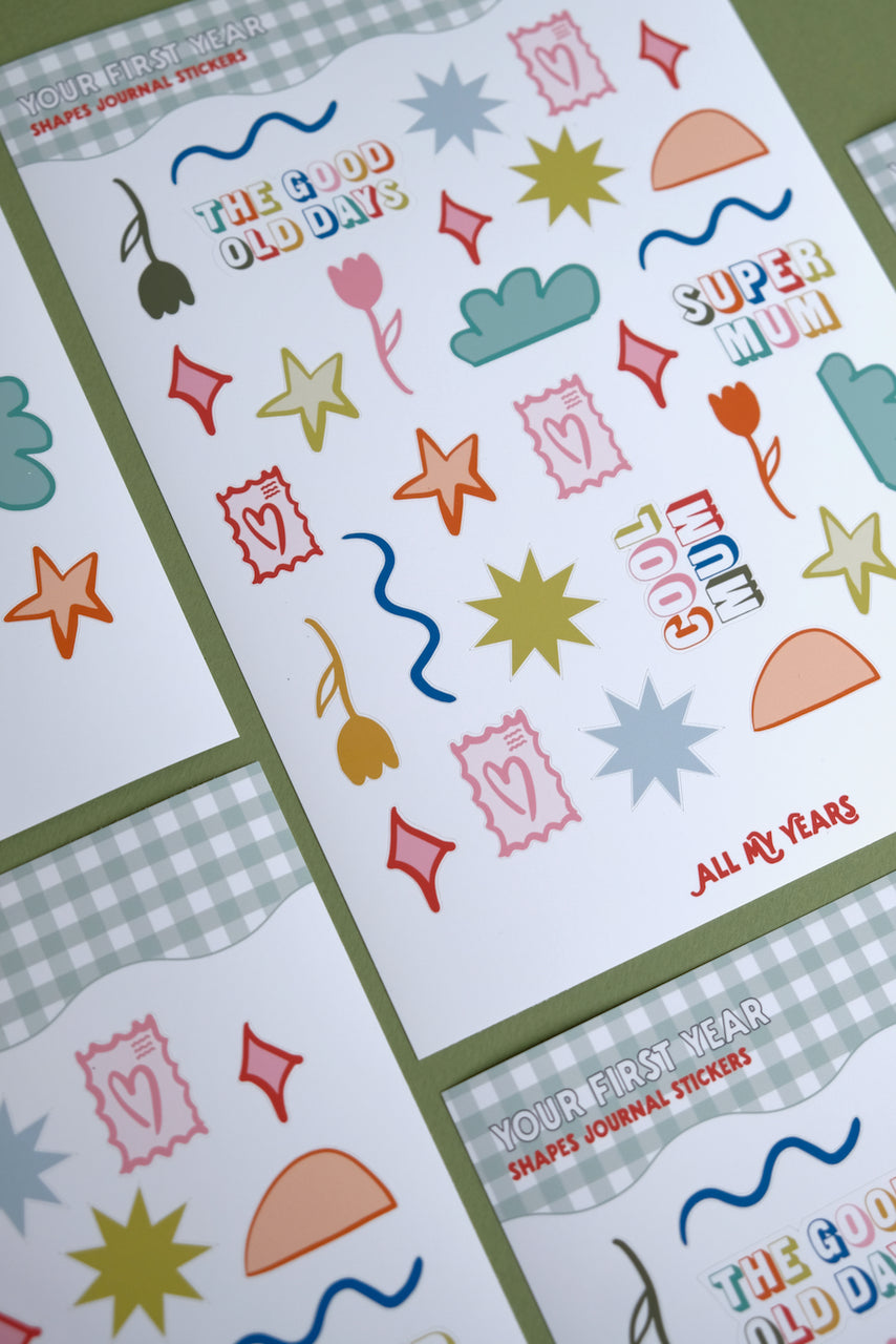 Shapes Journal Sticker Sheet