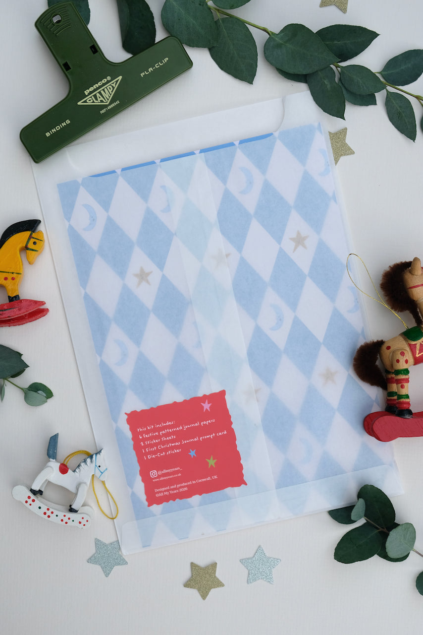 YOUR FIRST CHRISTMAS- Mini Christmas Journal Kit, Baby's First Christmas Scrapbook Set