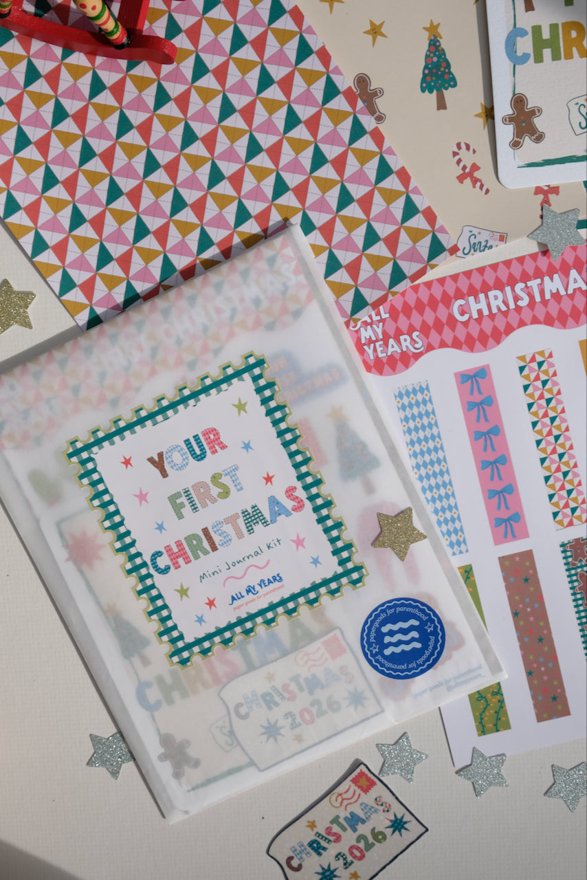 YOUR FIRST CHRISTMAS- Mini Christmas Journal Kit, Baby's First Christmas Scrapbook Set