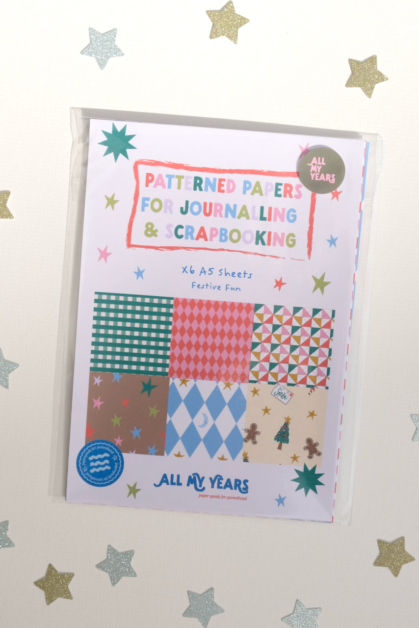 Festive Fun Journal Scrapbook Patterned Papers
