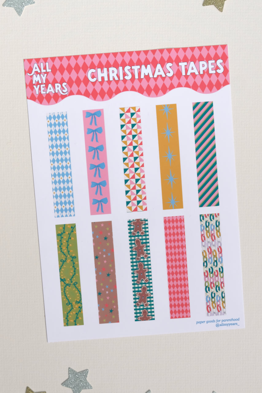 Christmas Tape Sticker Sheet