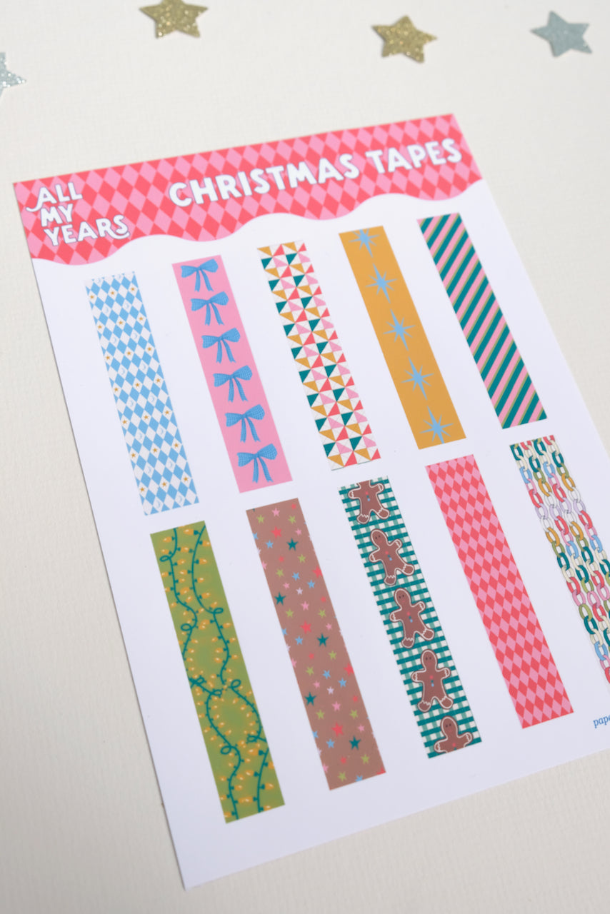 Christmas Tape Sticker Sheet