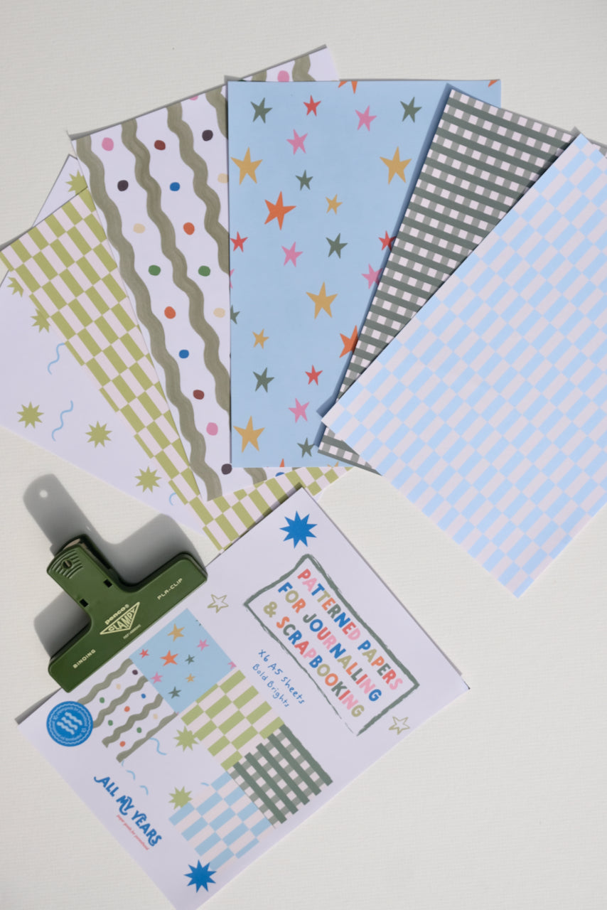 Bold Brights Journal Scrapbook Patterned Papers